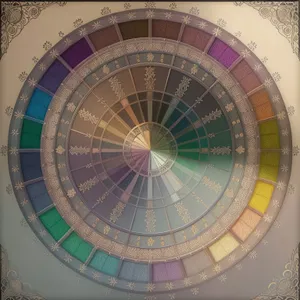 Vintage Mosaic Circle Tile Art Design