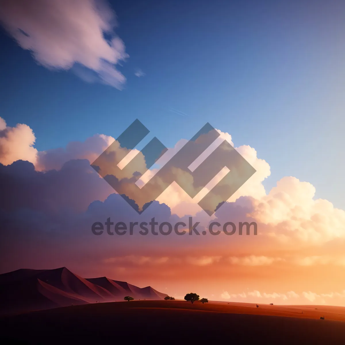 Picture of Vibrant Sunset over the Horizon