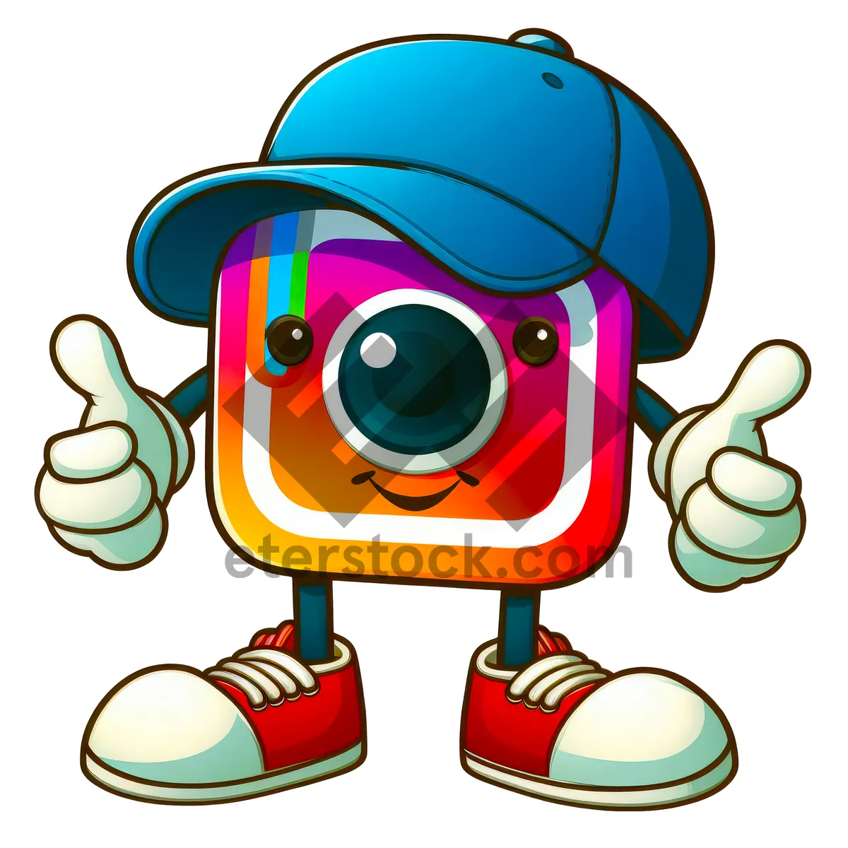 Picture of Happy Cartoon Character Clip Art Cute Drawing Cutout