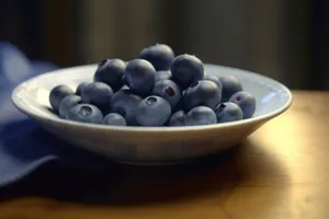 Healthy and delicious organic berry dessert plate