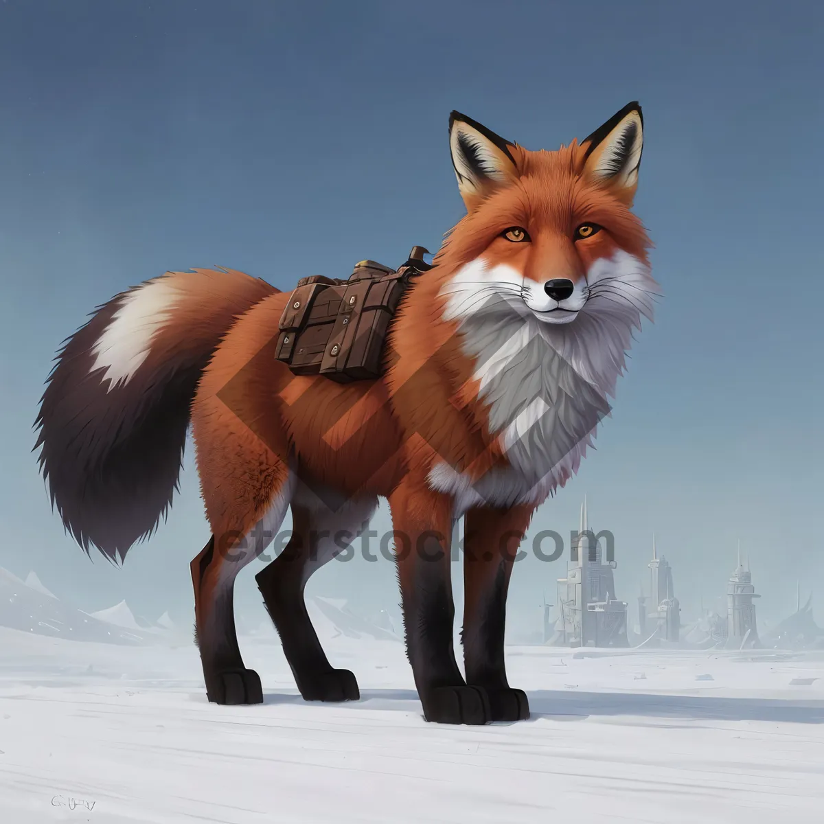 Picture of Furry Feline Fox with Adorable Whiskers