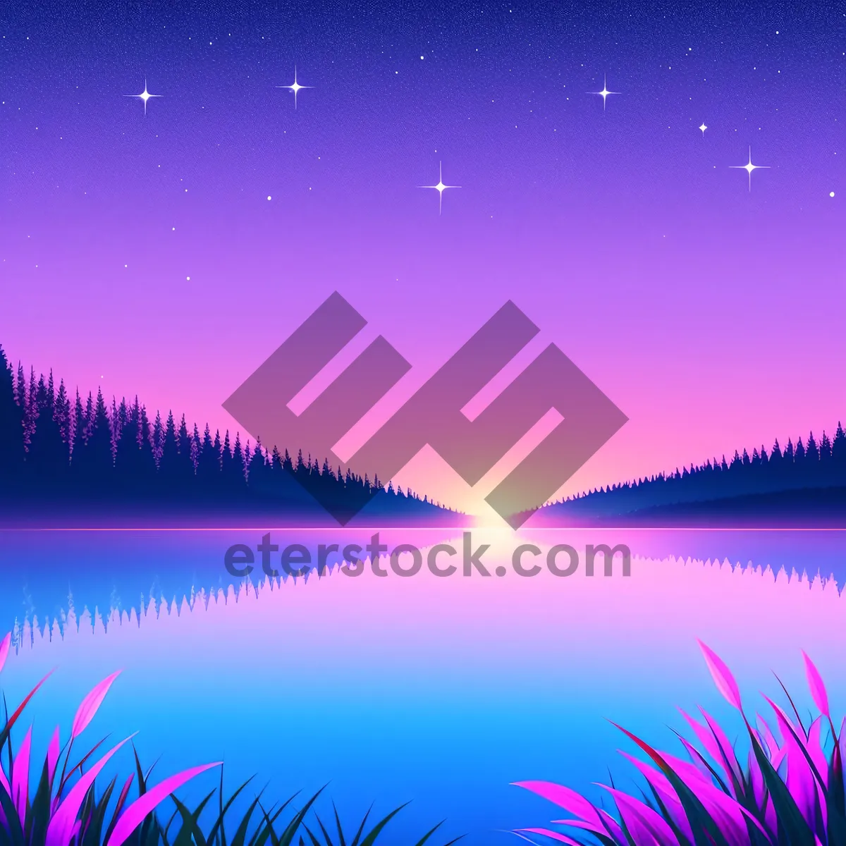 Picture of Starry Night Sparkle: Winter Sky Firework Art