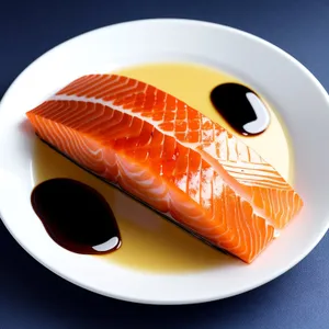 Savory Salmon Delight at Gourmet Restaurant