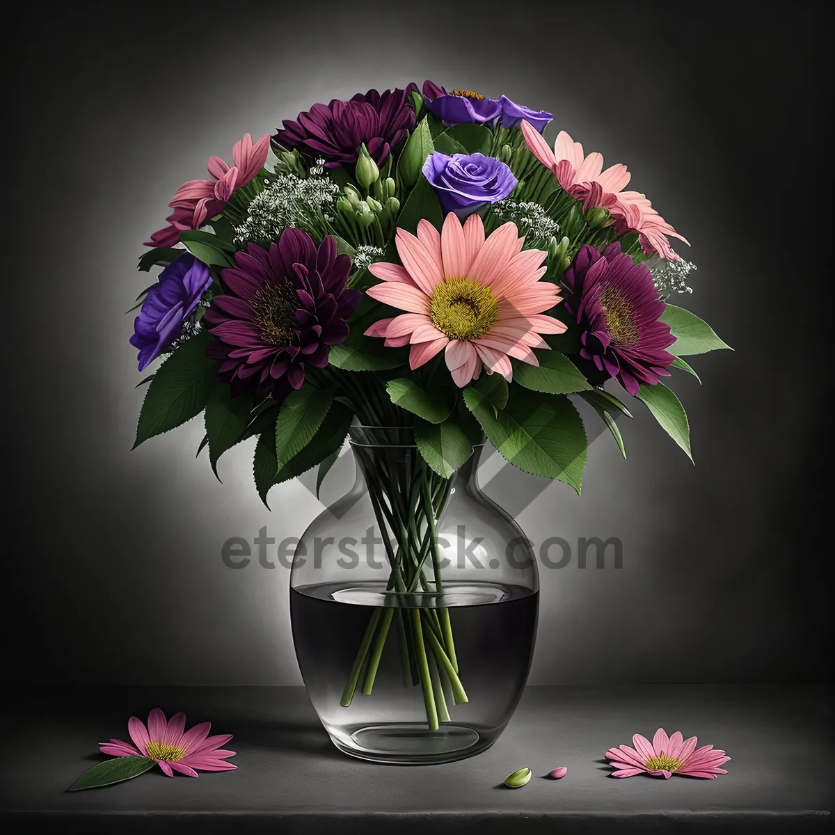 Picture of Pretty Pink Daisy Bouquet in Full Bloom