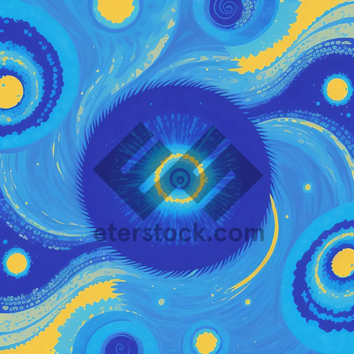 Picture of Colorful geometric swirl pattern backdrop for modern futuristic graphics.