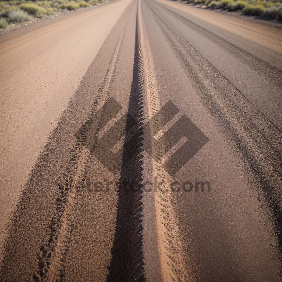 Picture of Endless Road: A Scenic Drive through Sandy Deserts