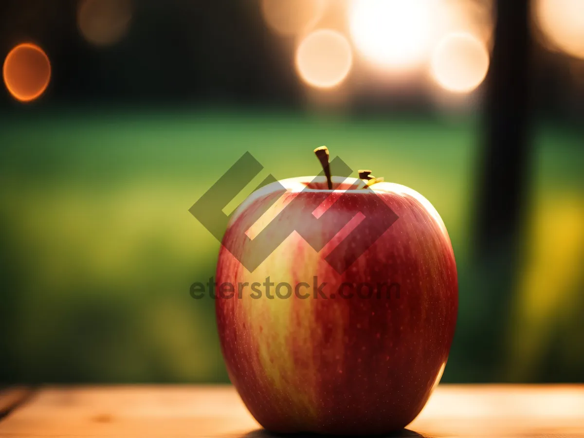 Picture of Fresh and Healthy Red Delicious Apple Snack.