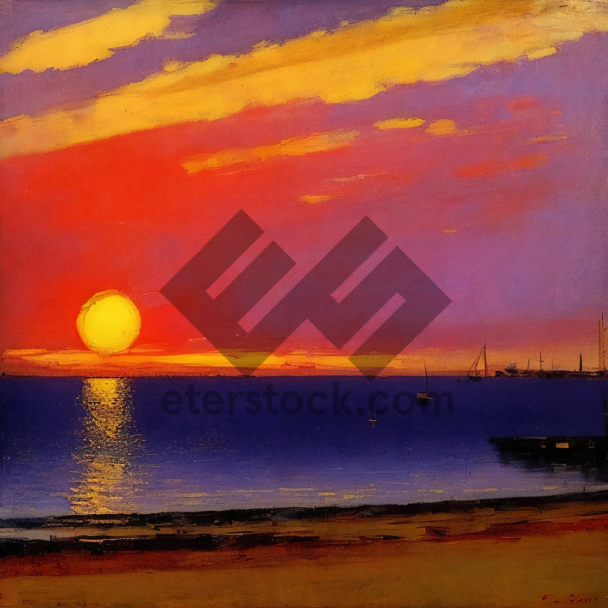 Picture of Golden Horizon: Sunsets Over Tropical Waters