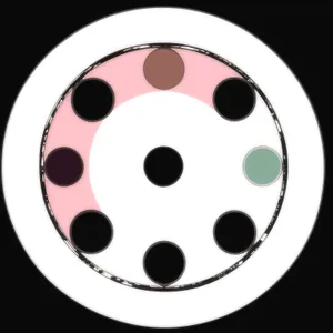 Black Polka Dot Design Icon - Stylish Circle Decoration