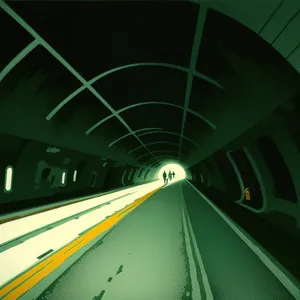 Digital Tunnel of Light: Abstract Futuristic Motion Design