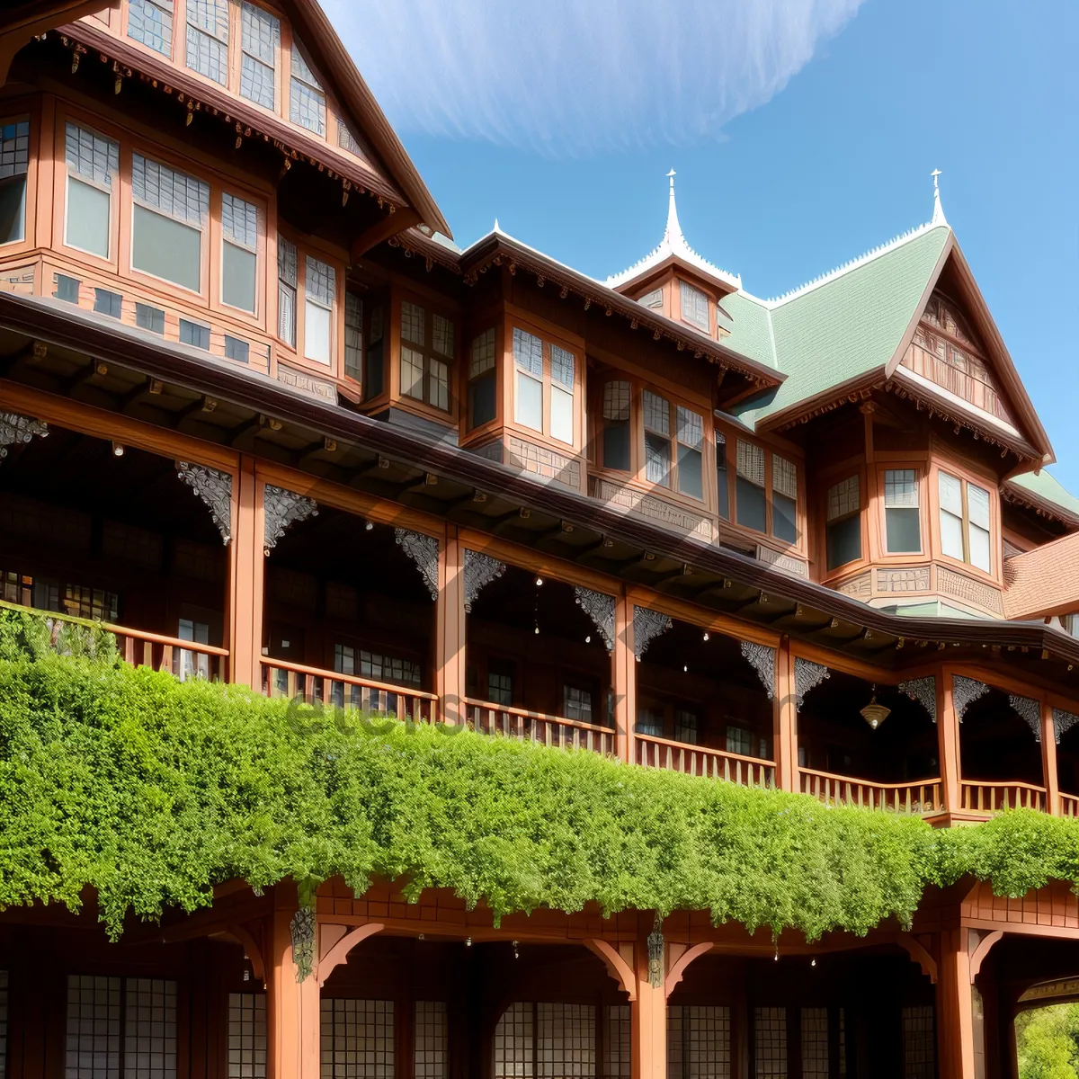 Picture of Charming Brick Residence with Historic Balcony in City