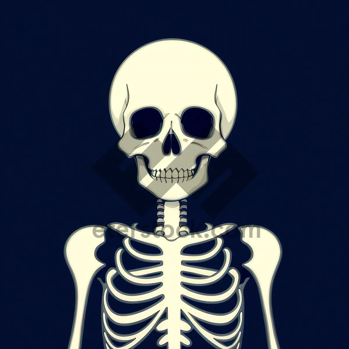 Picture of Grim Reaper's Cartoon Skeleton Head
