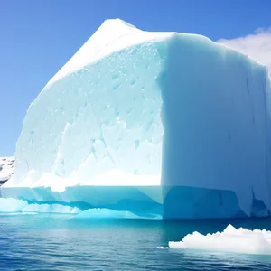 Majestic Arctic Glacier in Summer's Glare