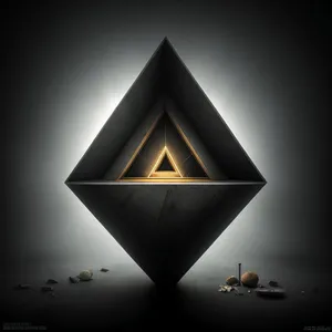 Warning sign icon on dangerous road with pyramid symbol