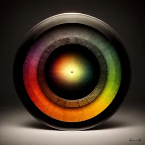 Artful Control: Radiant Digital Light in Black Circle