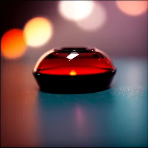 Glowing Orange Glass Button Icon