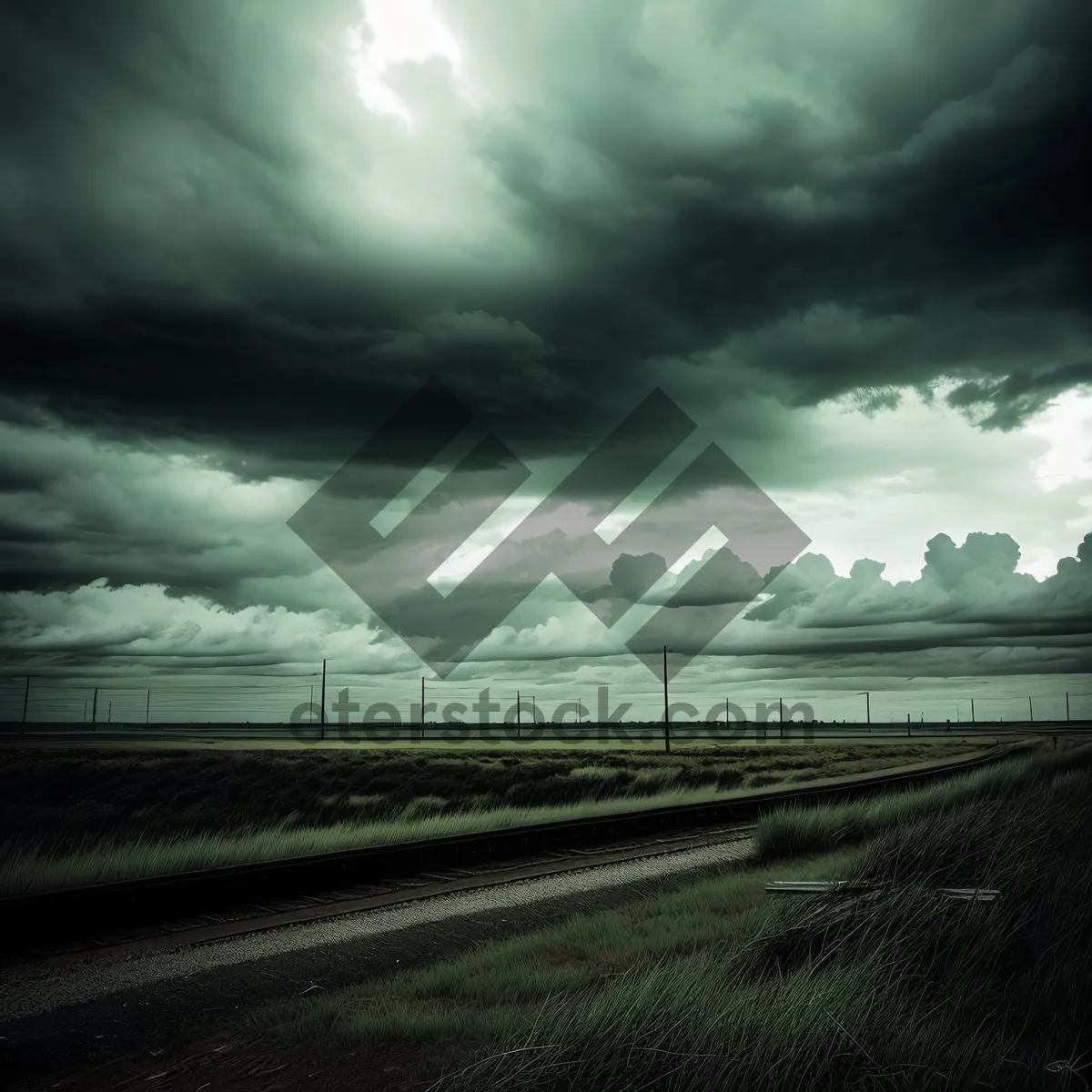 Picture of Scenic Skyline on Rural Expressway: Bridge Over Clouds