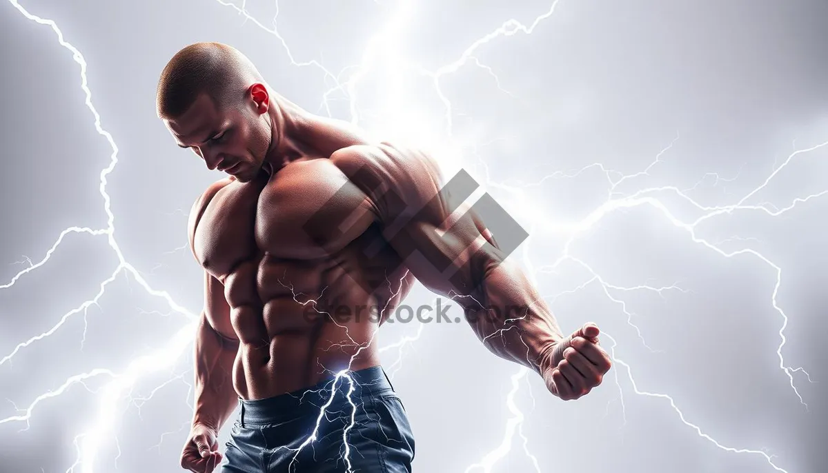 Picture of Muscular man showcasing fitness and strength