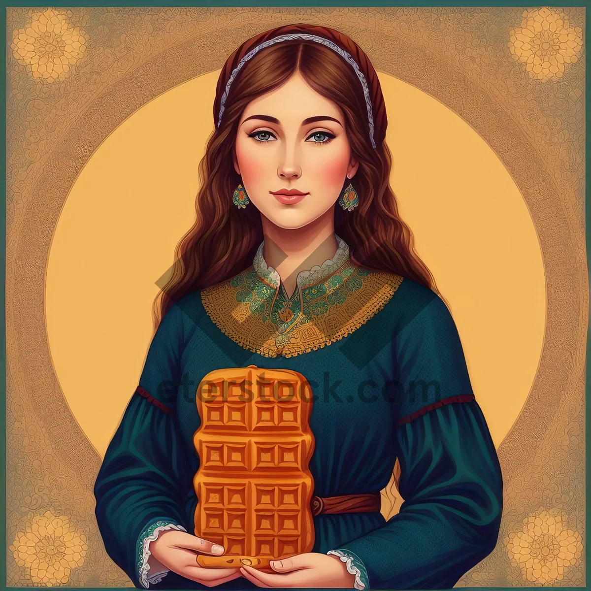 Picture of Stylish Brunette Student Posing with a Happy Smile.