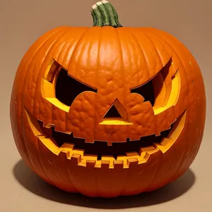 Autumn Harvest Delight: Spooky Jack-o'-Lantern Candle