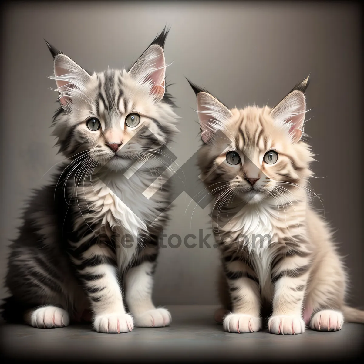 Picture of Curious Tabby Kitten with Striped Fur