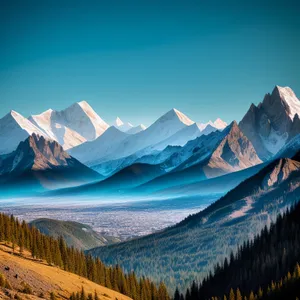 Majestic Glacier Lake: Serene beauty of icy mountain waters