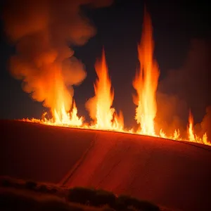Blazing Fiery Heat: A Vibrant Burning Flame
