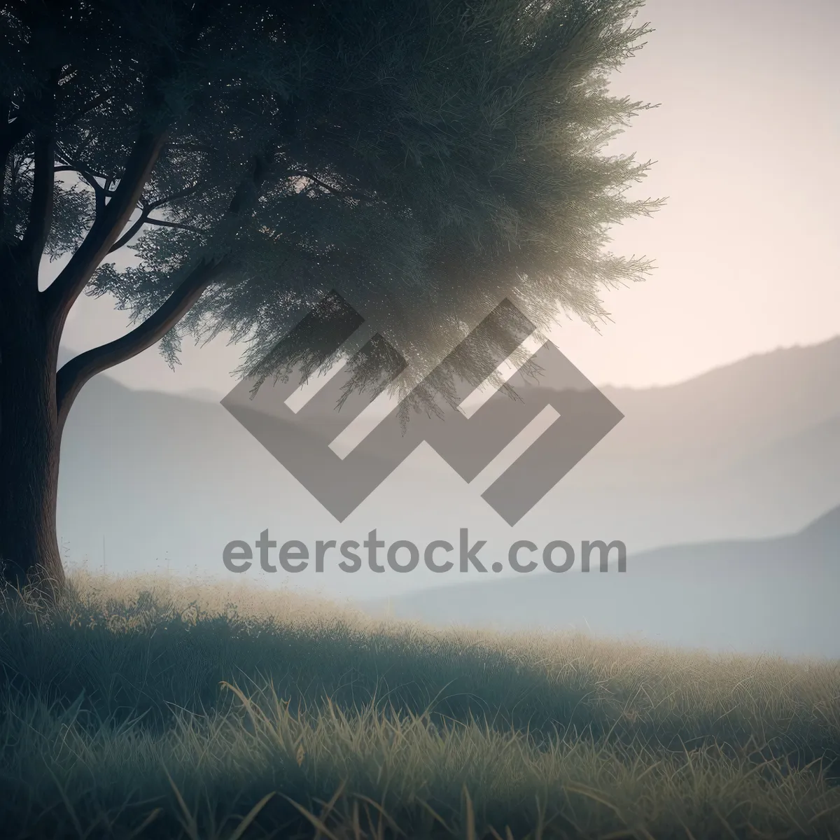 Picture of Vibrant Sunset Over Rural Horizon