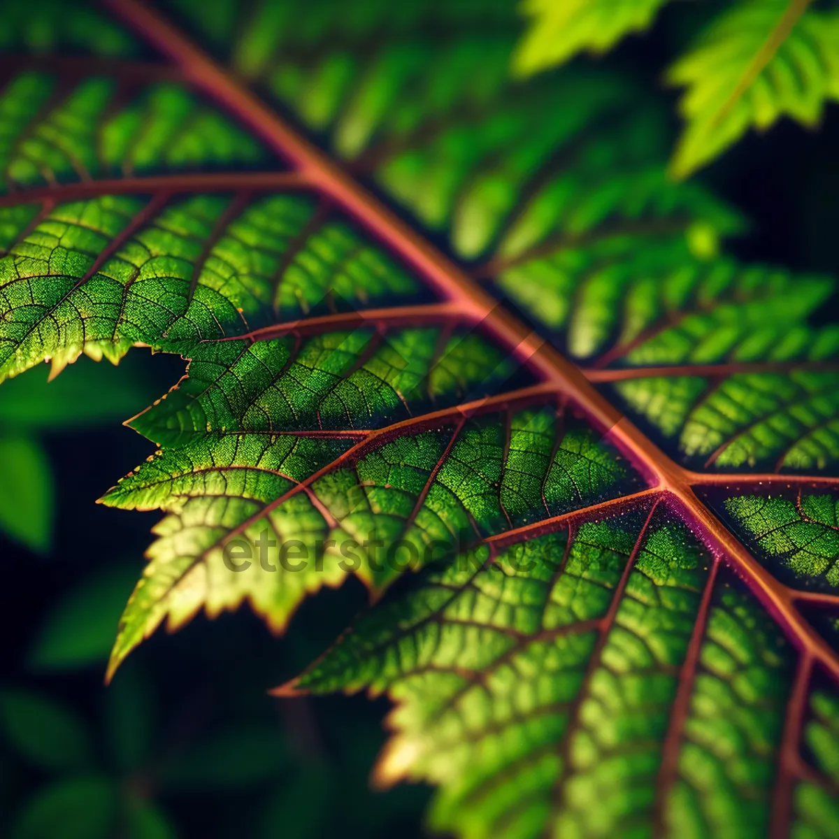 Picture of Bountiful Fern Brimming with Lush Green Leaves