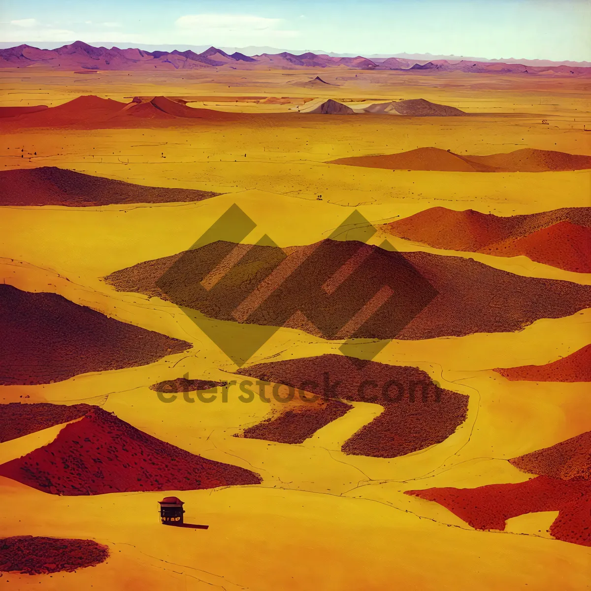 Picture of Epic Sunset over Moroccan Desert Dunes.