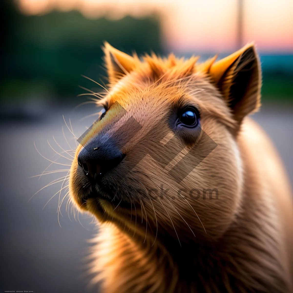 Picture of Wild Lioness with Majestic Mane in Studio Portrait