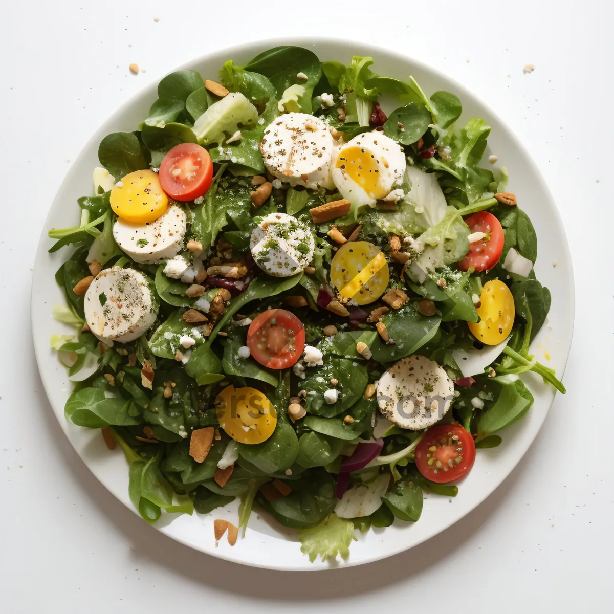 Picture of Fresh Vegetable Salad with Tomatoes and Olives