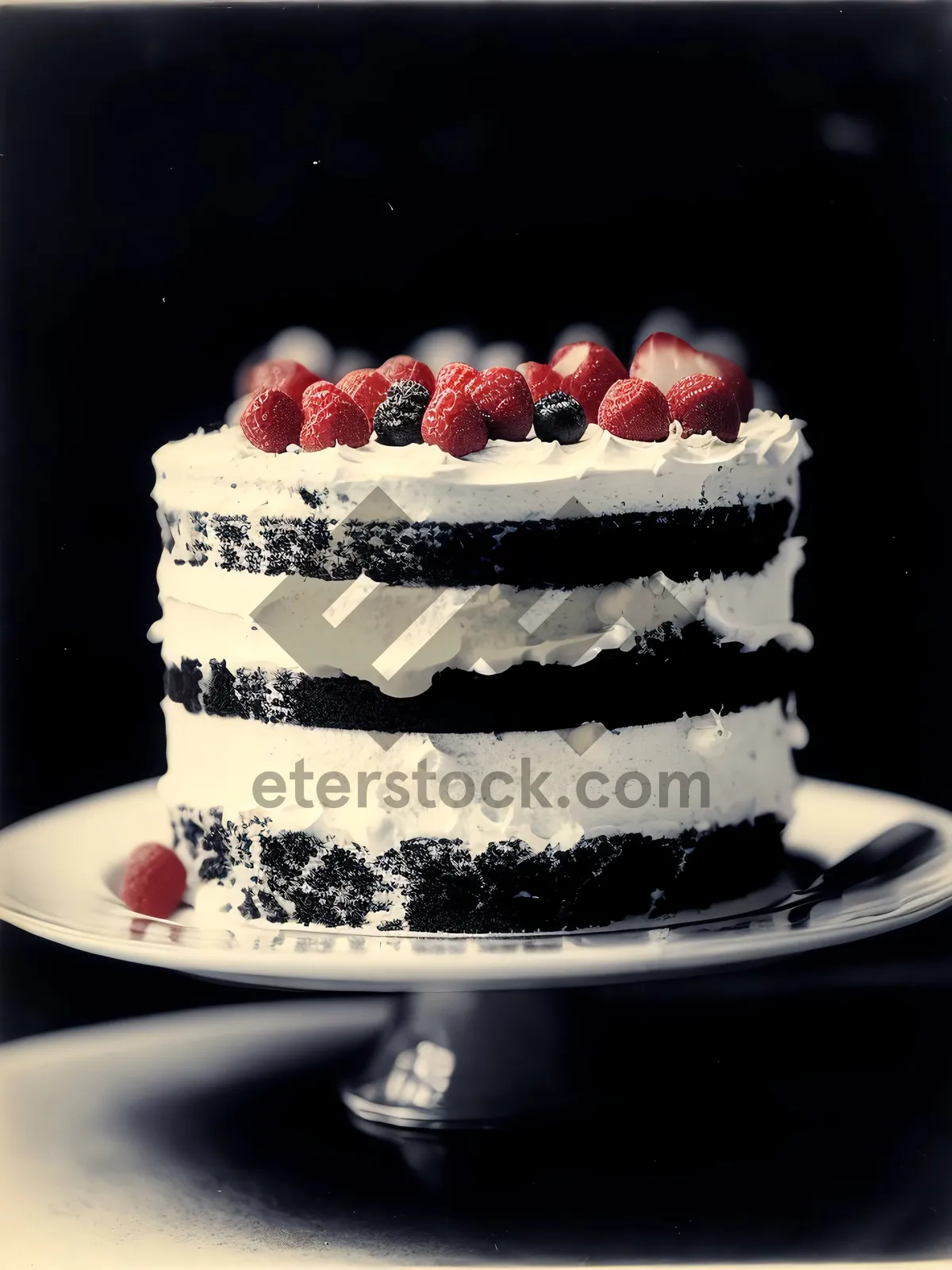 Picture of Delicious Strawberry Cream Cake - Gourmet Dessert