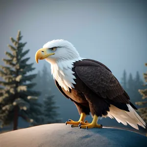 Bald Eagle Soaring with Majestic Wings