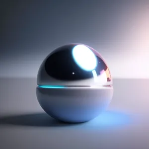 Shiny Glass Sphere Icon - 3D Button Symbol