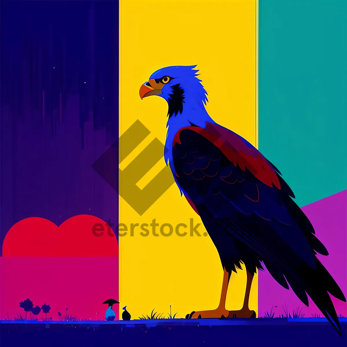 Picture of Vibrant Macaw: Wild Tropical Bird with Colorful Feathers