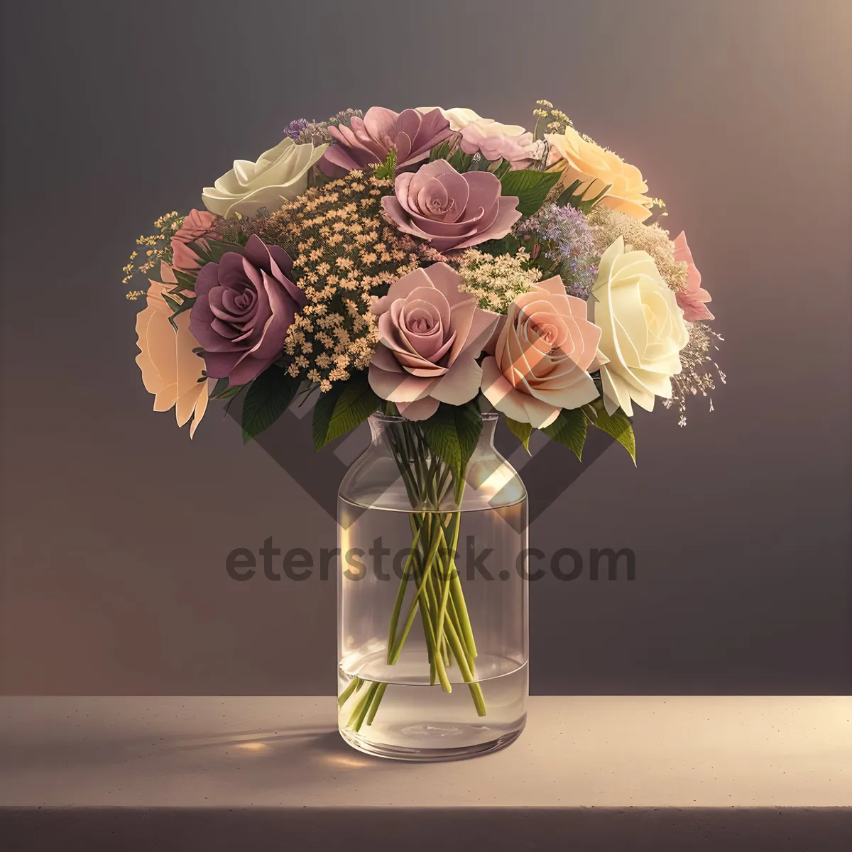 Picture of Delicate Pink Floral Vase Decoration