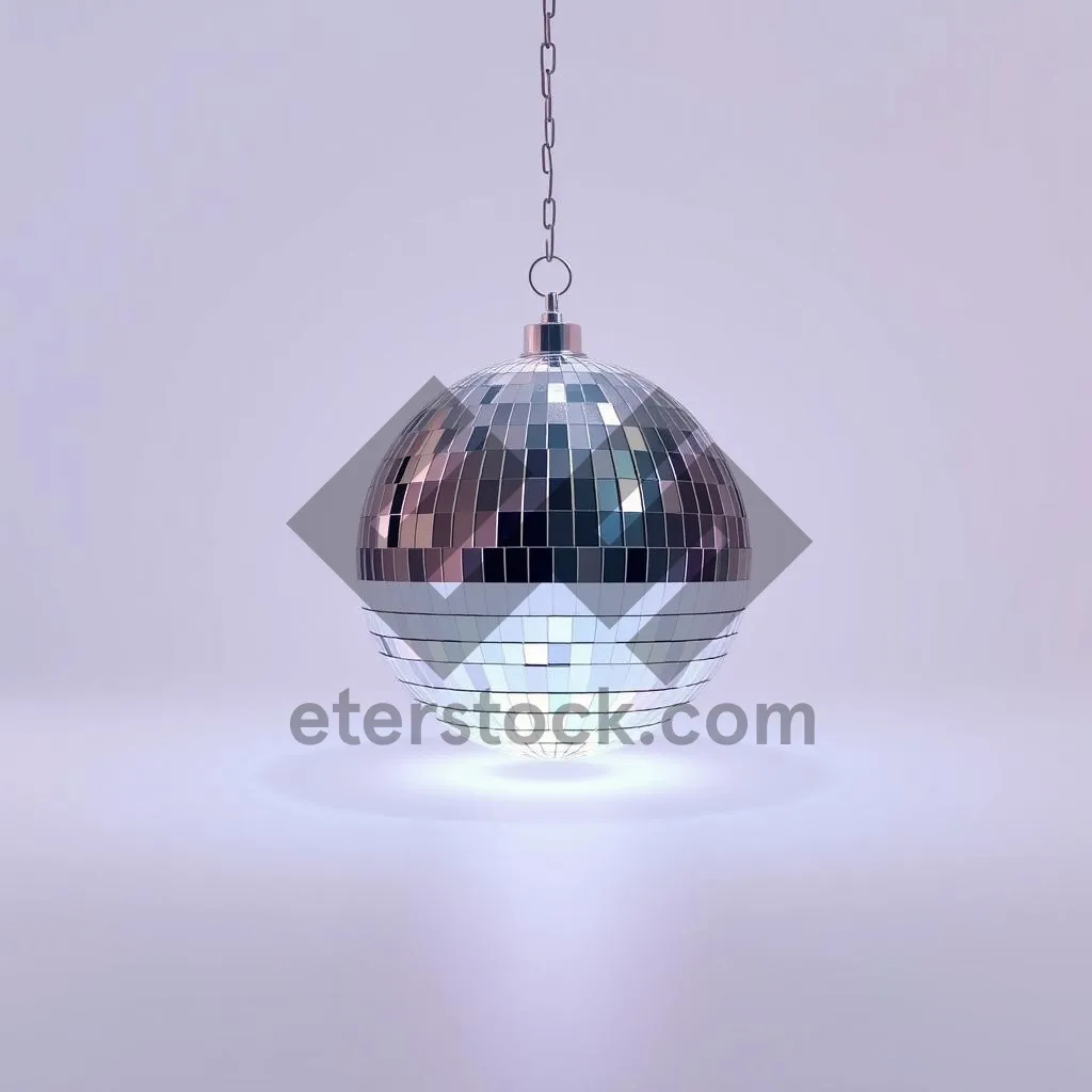 Picture of Golden Glass Bauble Dome Decoration for Winter Celebration.