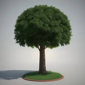 Miniature Bonsai Tree: Summer Growth in Natural Environment