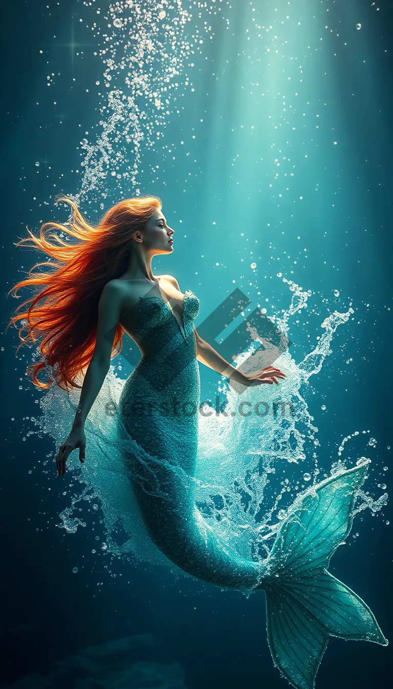 Picture of Attractive model with sexy hair at seaautical photoshoot
