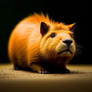 Furry Friend: Adorable Brown Guinea Pig Portrait