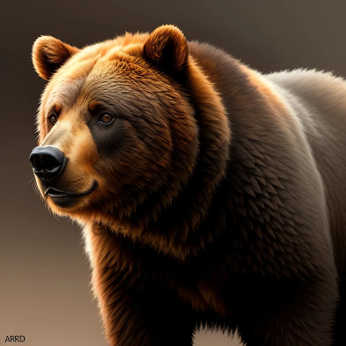 Picture of Cute Brown Bear in a Wild Setting