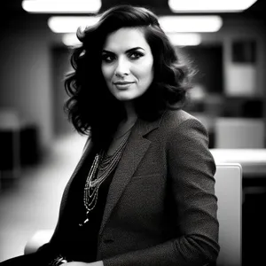 Smiling Businesswoman in Corporate Office Portrait