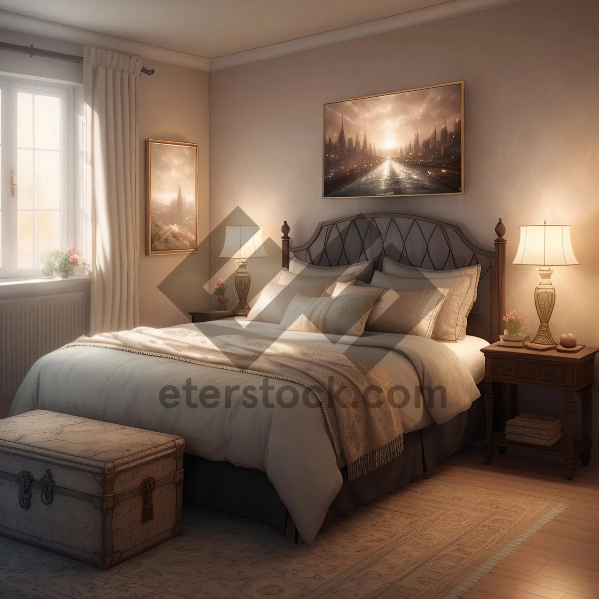 Picture of Modern Luxury Bedroom with Chic Design