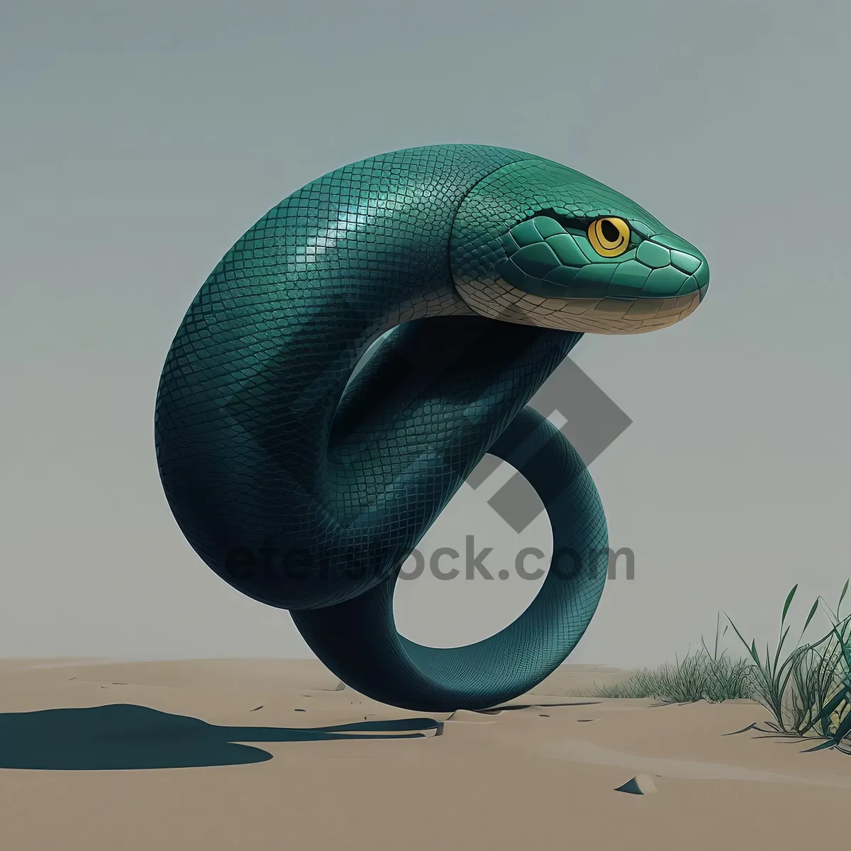 Picture of Green Mamba in the Wild - Thunder Snake Scale Creature