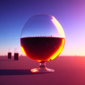 Red Wine Celebration in Transparent Wineglass at a Party