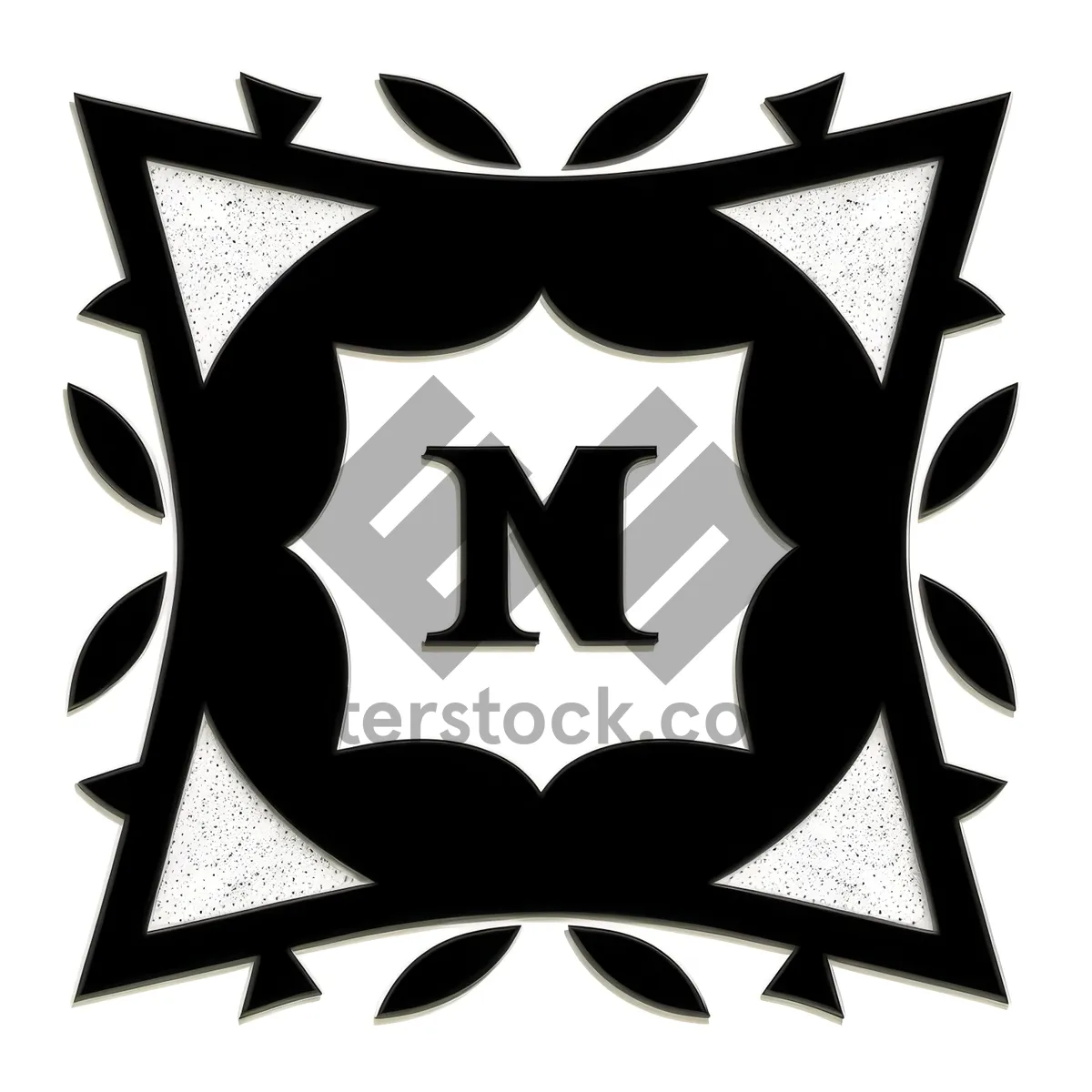 Picture of Vintage Heraldic Symbol with Intricate Decorative Silhouette