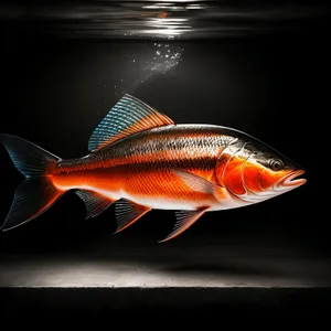 Colorful Goldfish Swimming in Aquarium