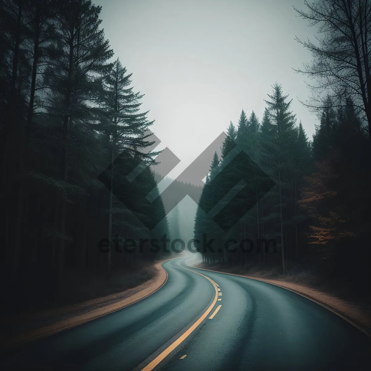 Picture of Speeding through mountain curves with scenic view