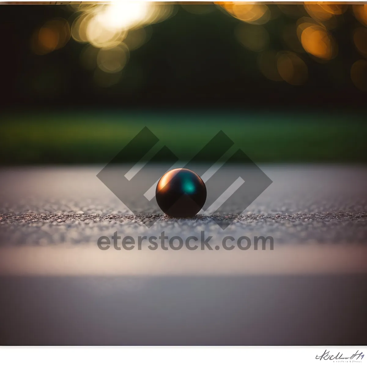 Picture of Olive Ladybug: Shimmering Sphere Beetle on Ball